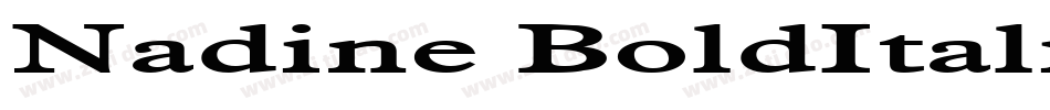 Nadine BoldItalic字体转换